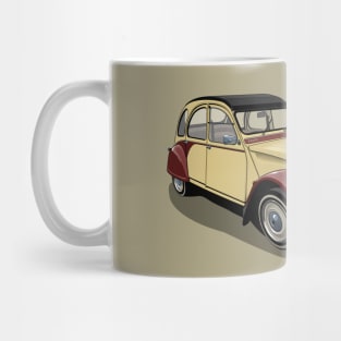 Citroen 2CV in maroon and cream Mug